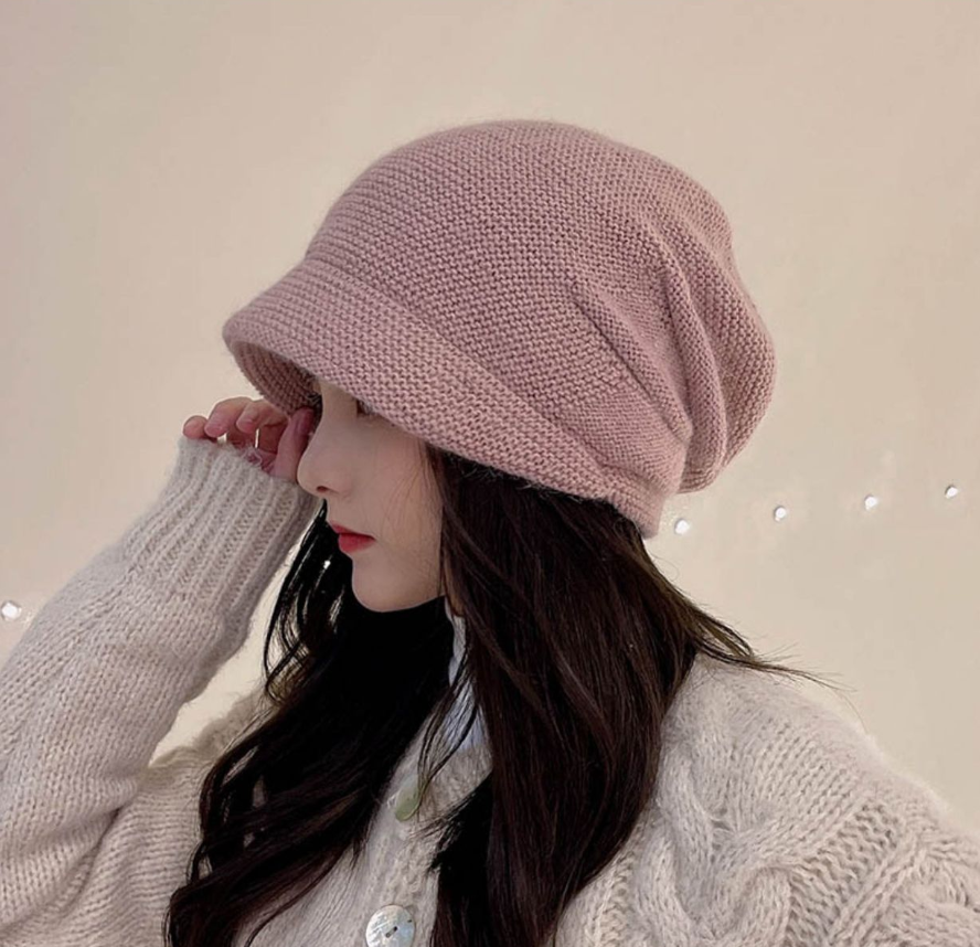 Ribbed Knit Beanie Hat - Winter Warm Skull Cap for Men Women - High Quality Acrylic Close Fit Casual Cuffed Hat - Pink