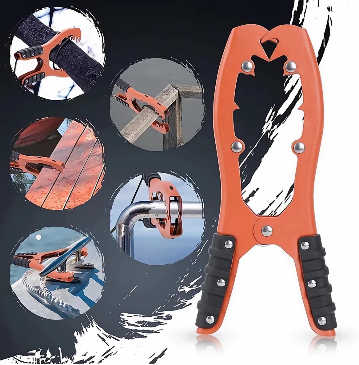 Kayak Anchor Grip,Canoe Grip,Kayak Anchor- Accessories Brush Clamp with Teeth for Fishing Boating Camping 1Pack