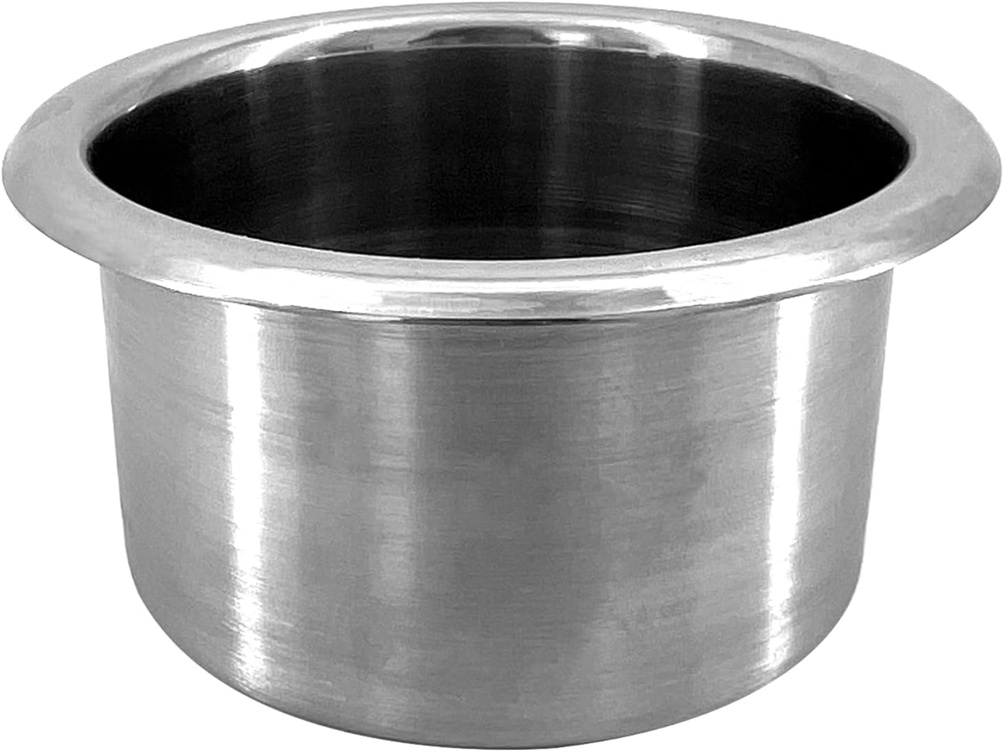 2Pcs 3" Stainless Steel Drop-in Anti-Spill Cup Holder with Non-Slip Washer,Heavy Duty Poker Table Inserts Fits Standard Soda Can for Desk, Boats, RV Cars & Trucks silver