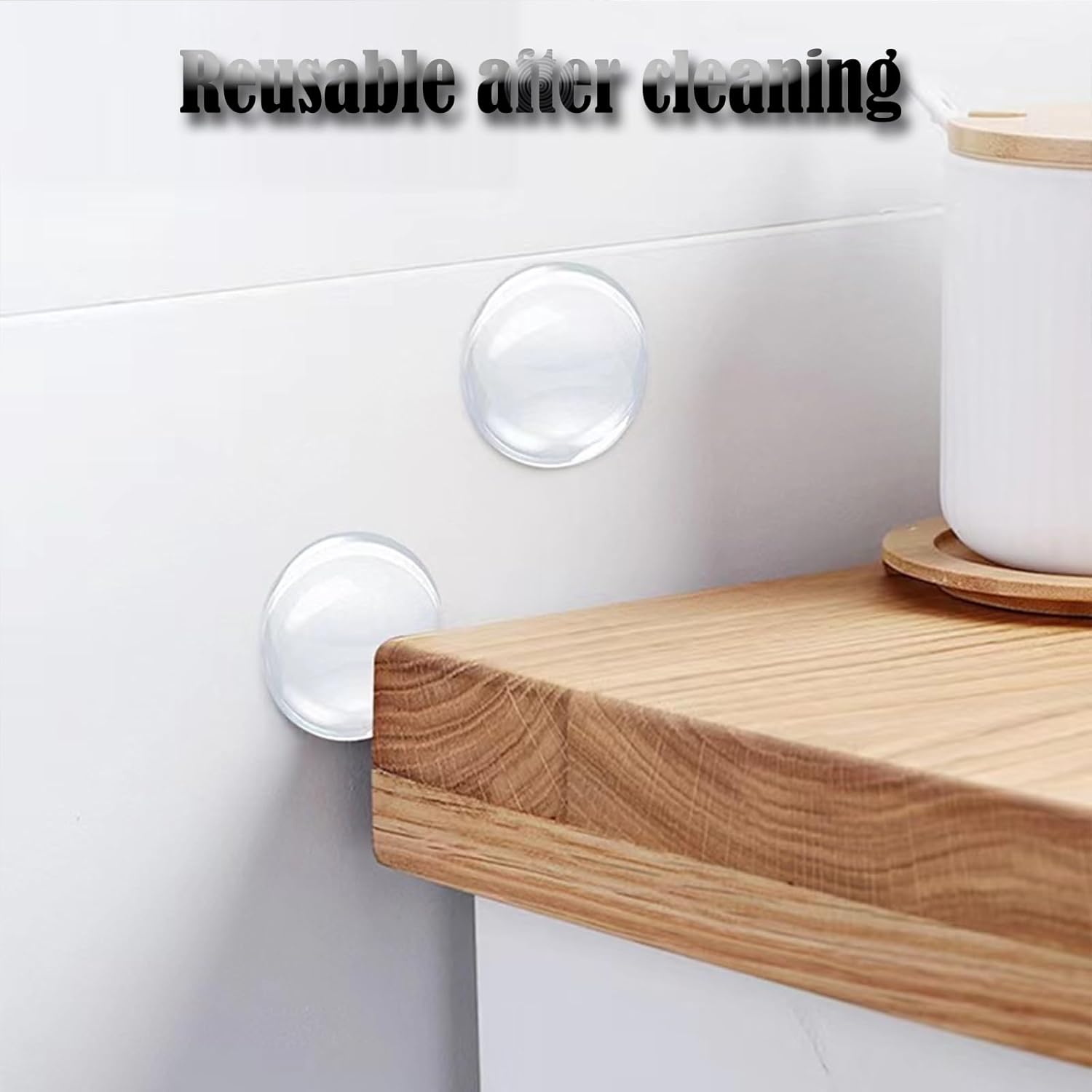 12Pcs Door Stoppers Wall Protector,Door Knob Shield,Reusable Bumper with Self Strong Adhesive,Rubber Bumpers,Home & Handle Stopper,Shock Absorben Gel