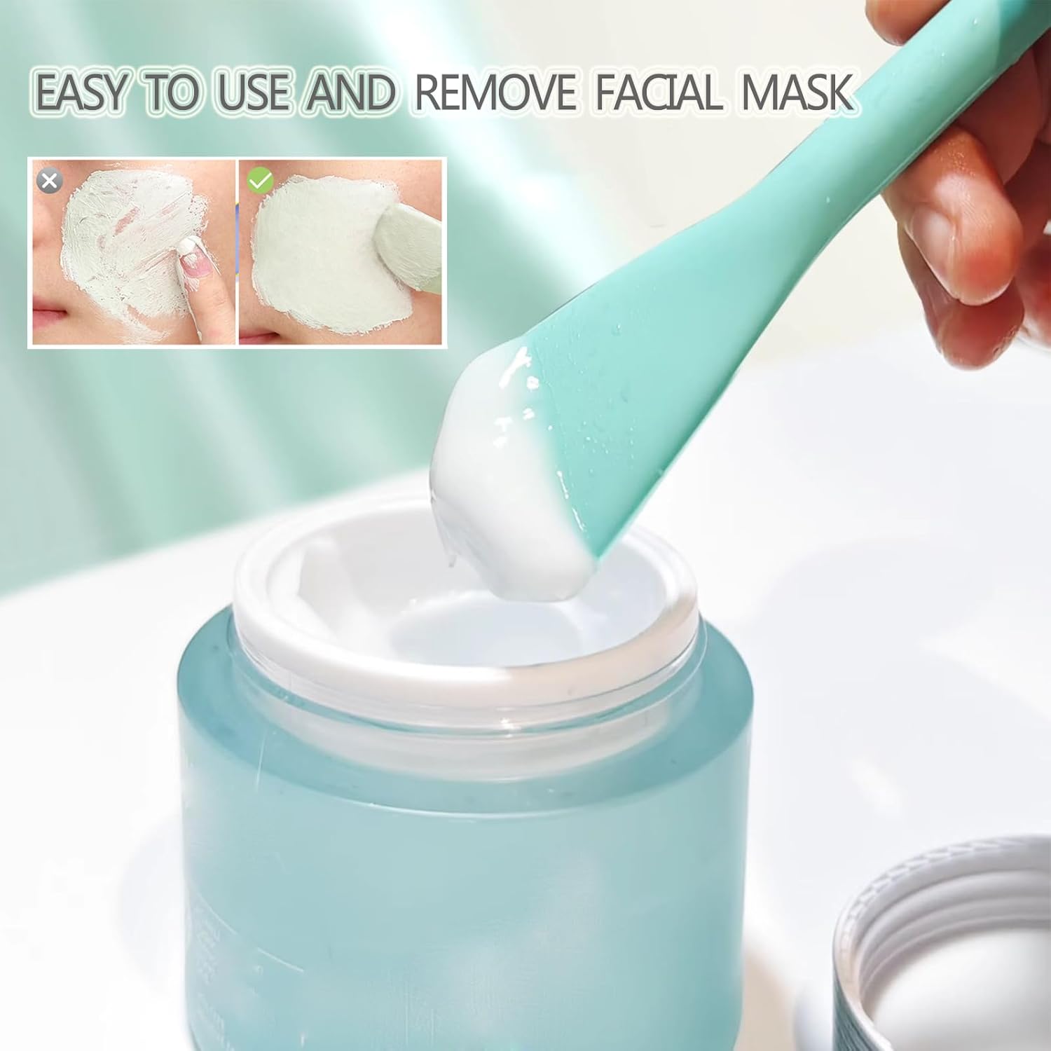 6Pcs Lip Scrub Brush & 2Pcs Silicone Face Mask Applicator Brush,Gentle Exfoliator Scrubber Tool