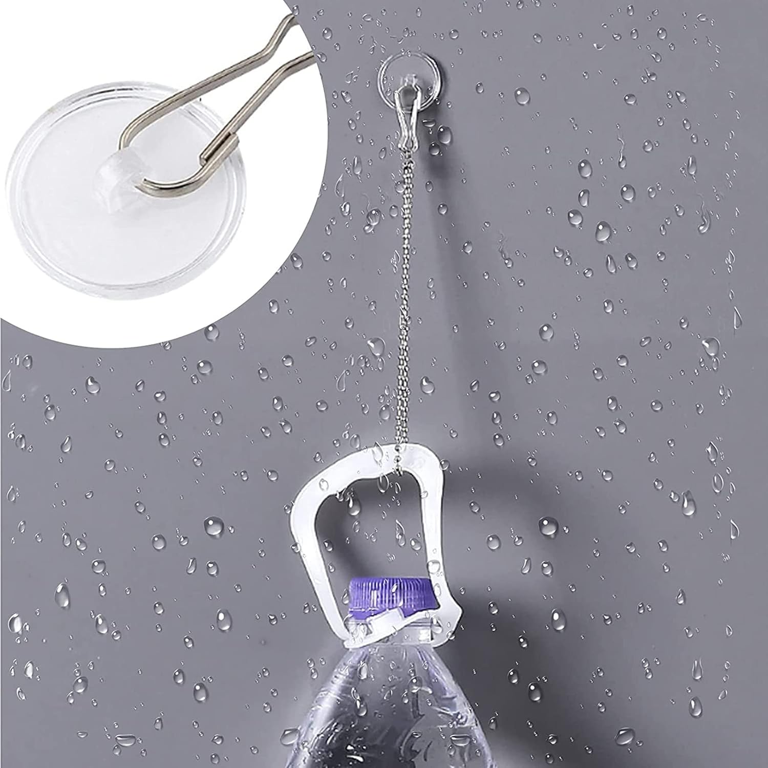 30 Pieces Clear Self-Adhesive Ceiling Hooks, No-Drill Ceiling Hooks, Sticky Hooks with Flagpole Clips for Bedroom, Bathroom, Kitchen, Bedroom Wall, Carnival Item