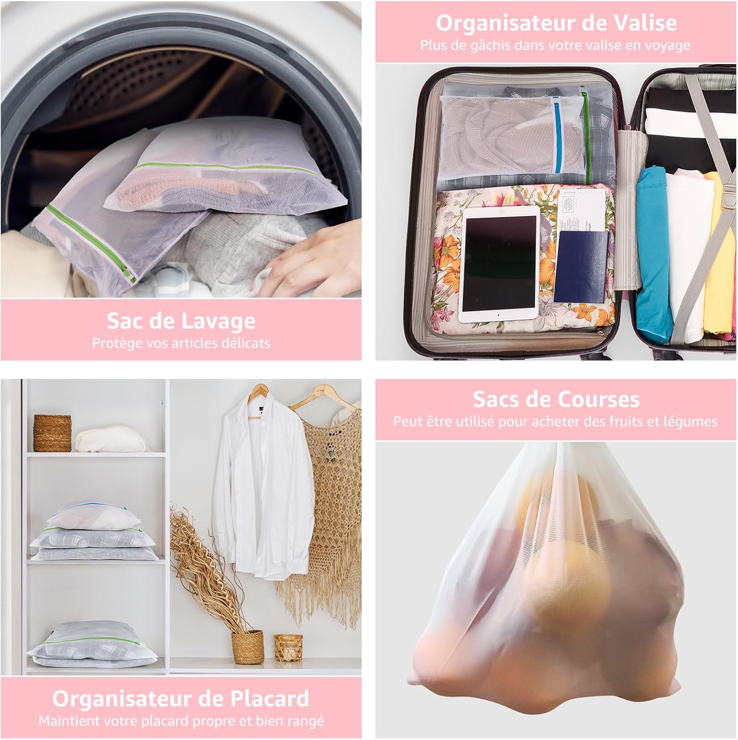 Petluno Lingerie Washing Machine Bags - Pack of 11 for Delicate Underwear, Lingerie and Socks
