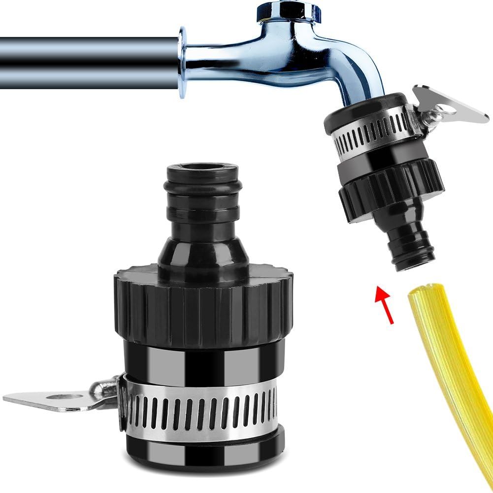 Tik Connector Universal Adjustable Adapter Hose Pipe Fitting for Kitchen Gardening Car Washing Cleaning