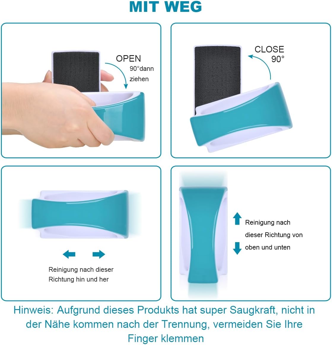 Petluno Magnetic Aquarium Glass Cleaner Fish Tank Glass Algae Scrapers, Floating Scrubber Cleaning Brush, Scratch-Free, Anti-Slip with Handle (M) M: suggests fish tank (50-60cm)