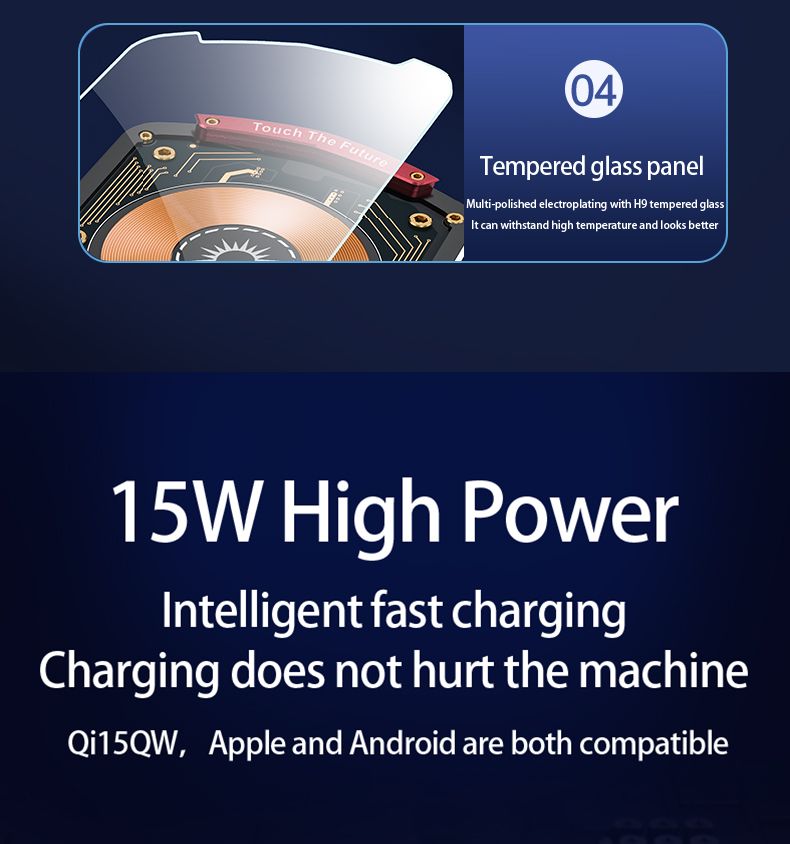 A6 Magnetic Dual Mode Wireless Car Charger Mount for iPhone Samsung Android Phones,orange