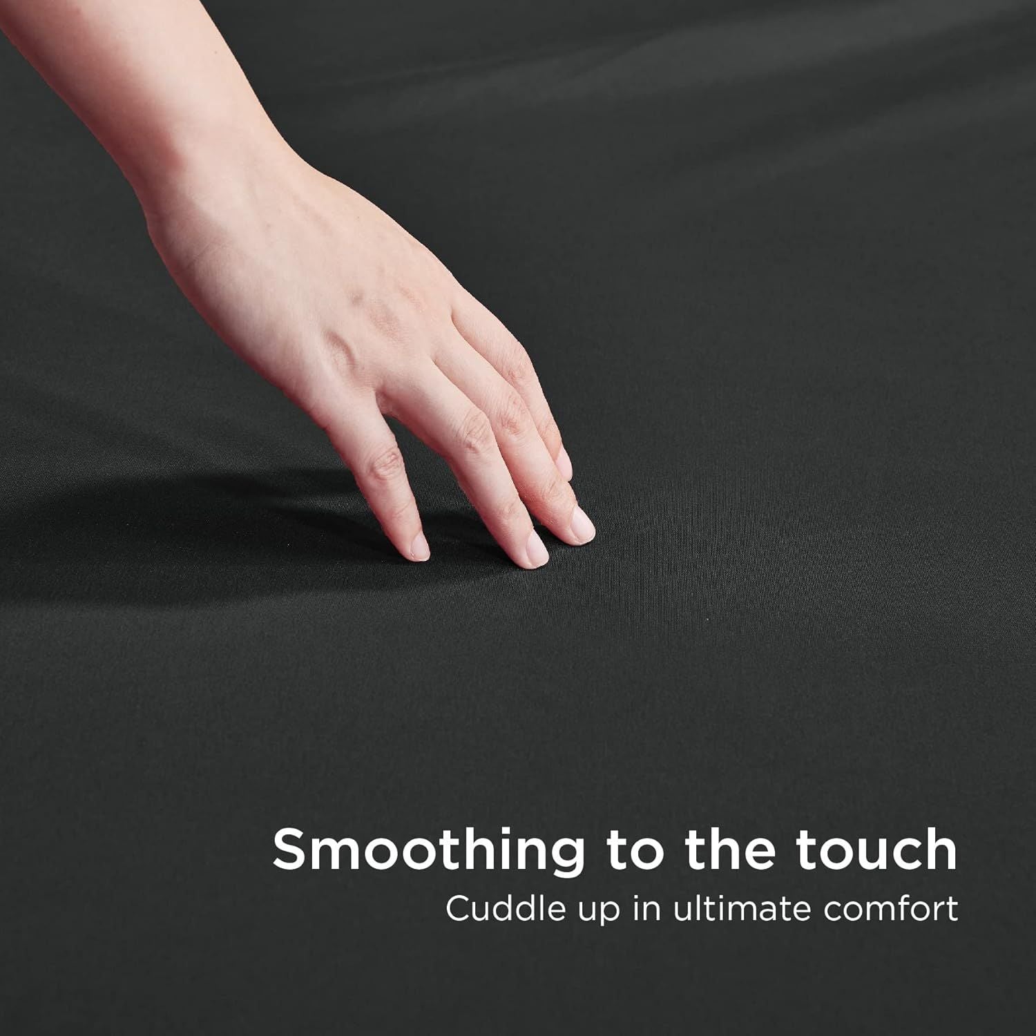 2000TC Hotel Quality Fitted Sheets - 2 Piece Fitted Sheets -Breathable Bedding - Wrinkle, Fade, Stain Resistant- 16inch/40cm Deep Pocket Fitted Bed Sheets-Wrinkle and Fade Resistant,(Black,King)