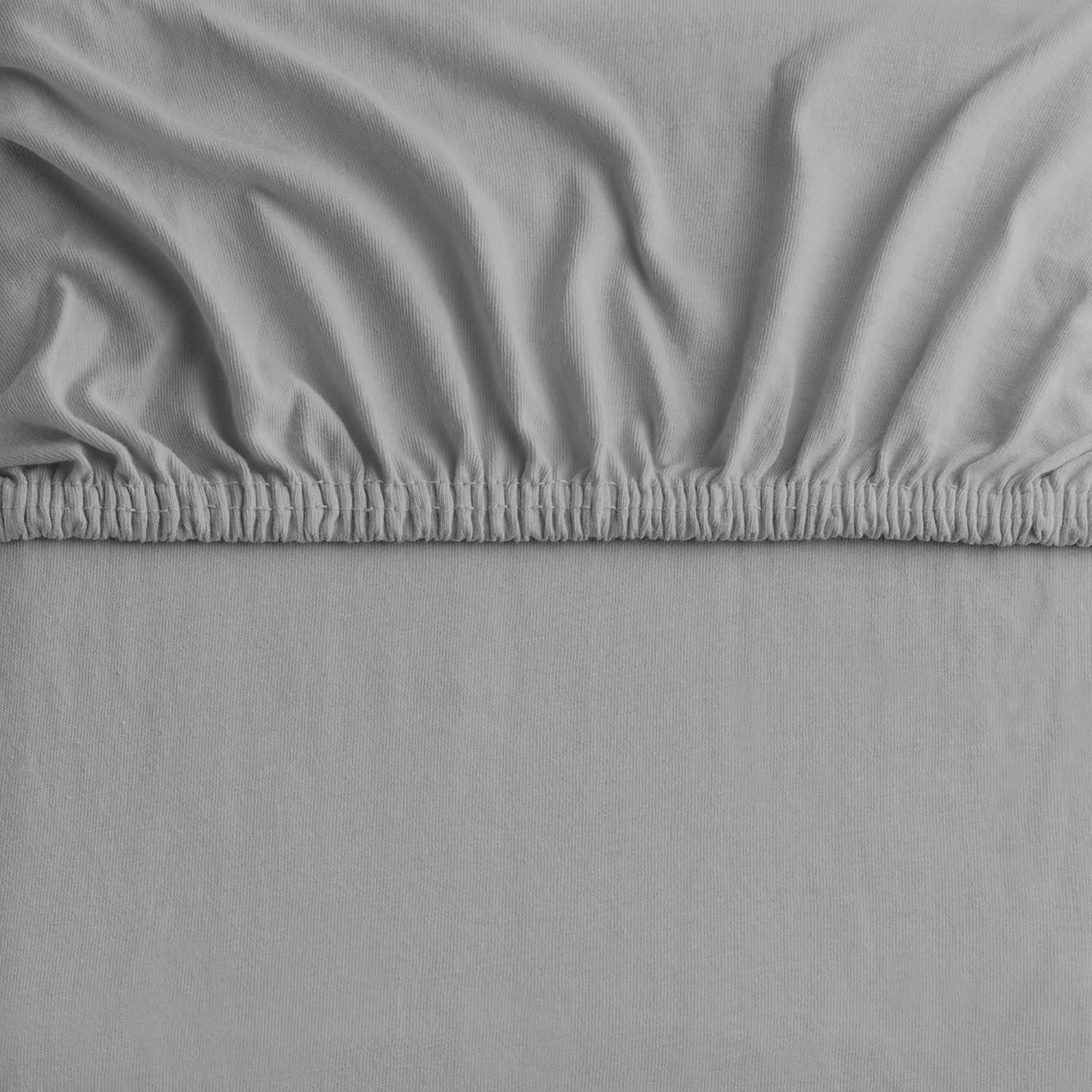 Hotel Quality Fitted sheets - 2 Piece Fitted sheets -Breathable Bedding - Wrinkle, Fade, Stain Resistant- 26inch/40cm Deep Pocket Fitted Bed Sheet-Wrinkle and Fade Resistant,(Grey,Super King)