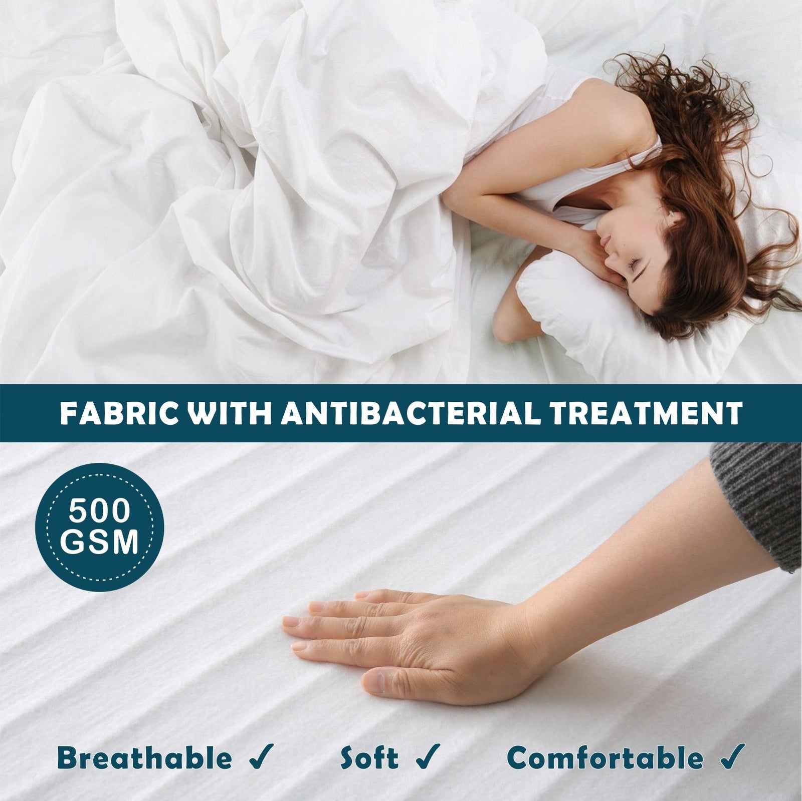 Electric Heated Mattress Pad Blanket with Dual Control & 9-Hour Auto Off & 9 Heat Settings, Preheat Functions, Overheat Protection, Machine Washable Fully Fitted Electric Sheet(King)