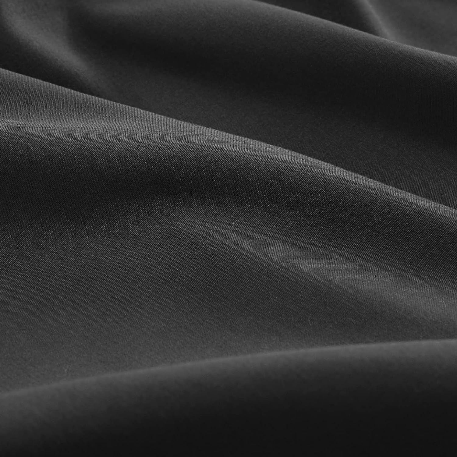 2000TC Hotel Quality Fitted Sheets - 2 Piece Fitted Sheets -Breathable Bedding - Wrinkle, Fade, Stain Resistant- 16inch/40cm Deep Pocket Fitted Bed Sheets-Wrinkle and Fade Resistant,(Black,King Single)