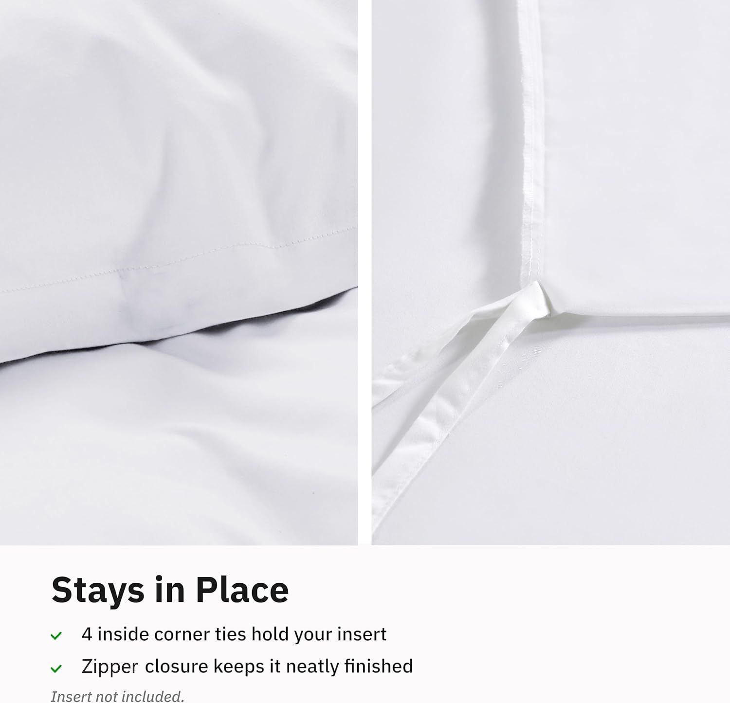 Hotel Soft Microfiber Duvet Cover Set-2000TC Quilt Cover Set & Pillowcases -1 Donna Cover Zipper Closure & 1 x Pillowcases-Breathable Bedding - Wrinkle, Fade, Stain Resistant(White,Double)