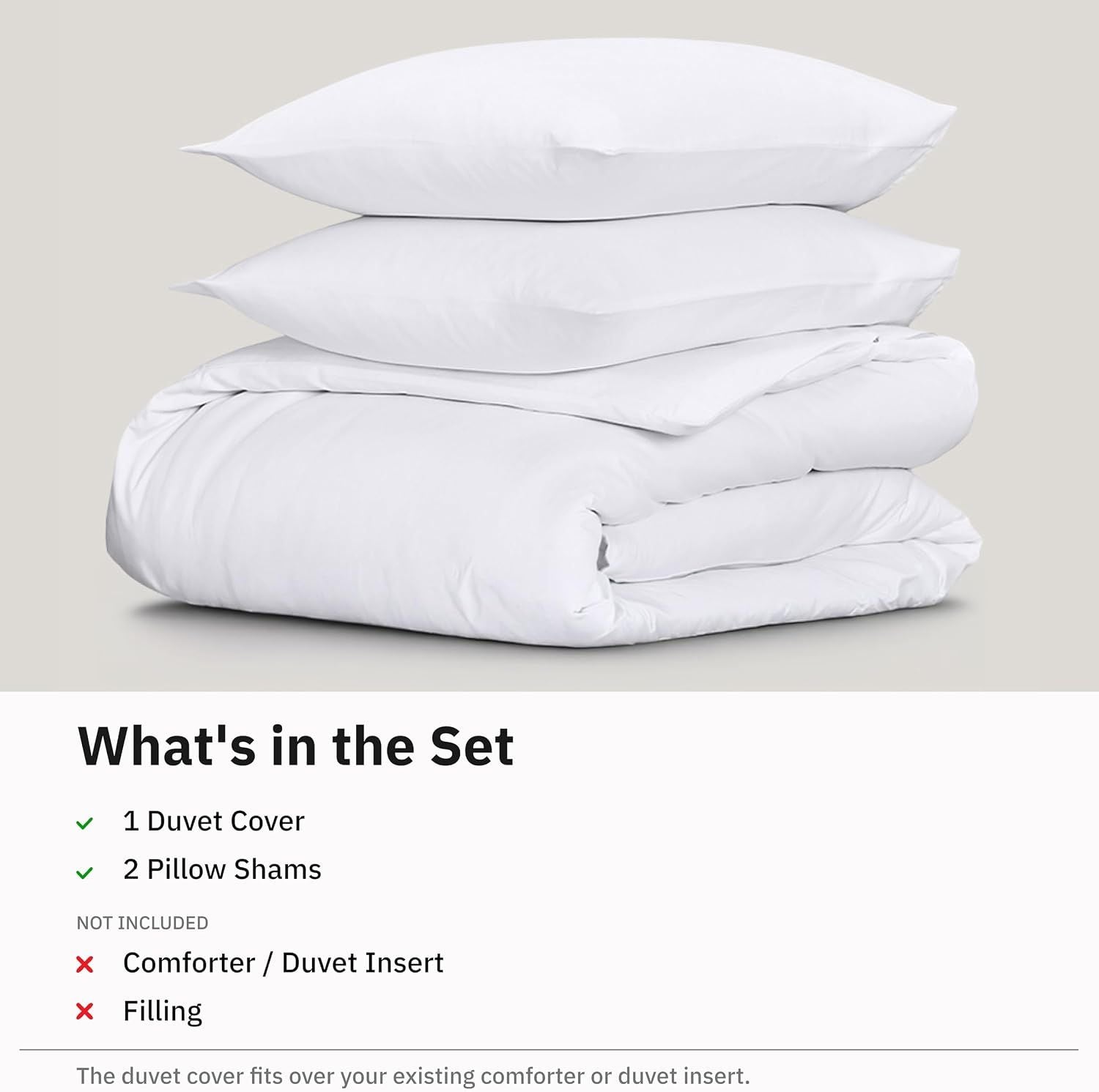 Hotel Soft Microfiber Duvet Cover Set-2000TC Quilt Cover Set & Pillowcases -1 Donna Cover Zipper Closure & 1 x Pillowcases-Breathable Bedding - Wrinkle, Fade, Stain Resistant(White,Queen)