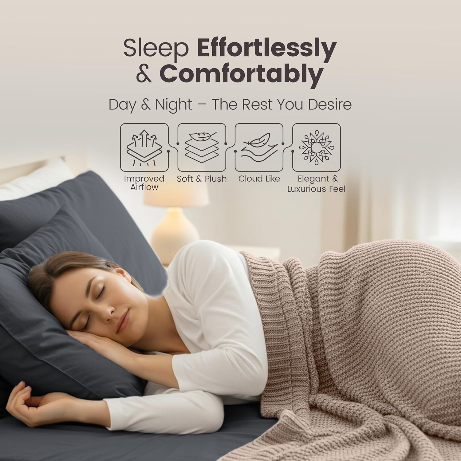 Hotel Quality Fitted Sheet - 1 Piece Fitted Sheet -Breathable Bedding - Wrinkle, Fade, Stain Resistant- 16inch/40cm Deep Pocket Fitted Bed Sheet-Wrinkle and Fade Resistant,(Dark gray,Queen)