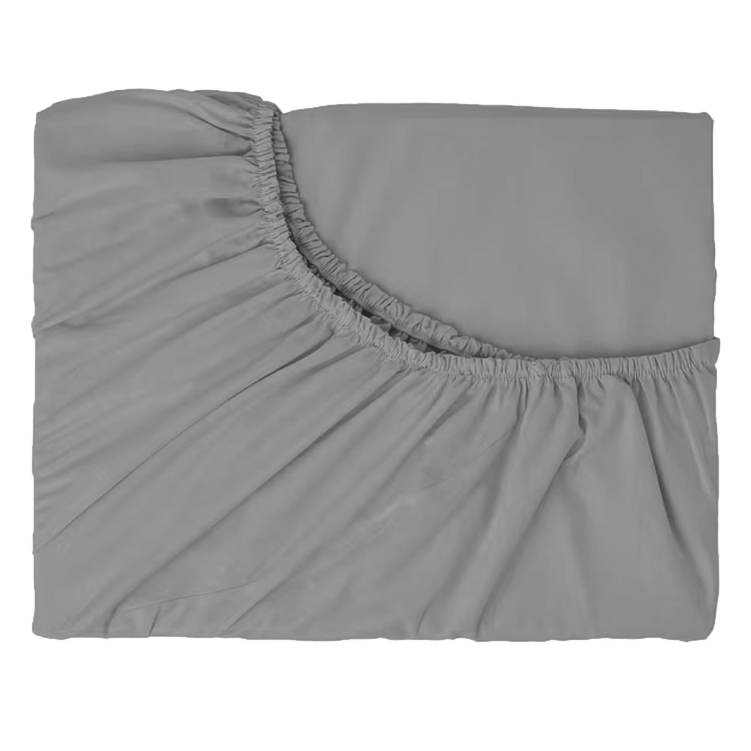 Hotel Quality Fitted Sheet - 1 Piece Fitted Sheet -Breathable Bedding - Wrinkle, Fade, Stain Resistant- 16inch/40cm Deep Pocket Fitted Bed Sheet-Wrinkle and Fade Resistant,(Grey,King)