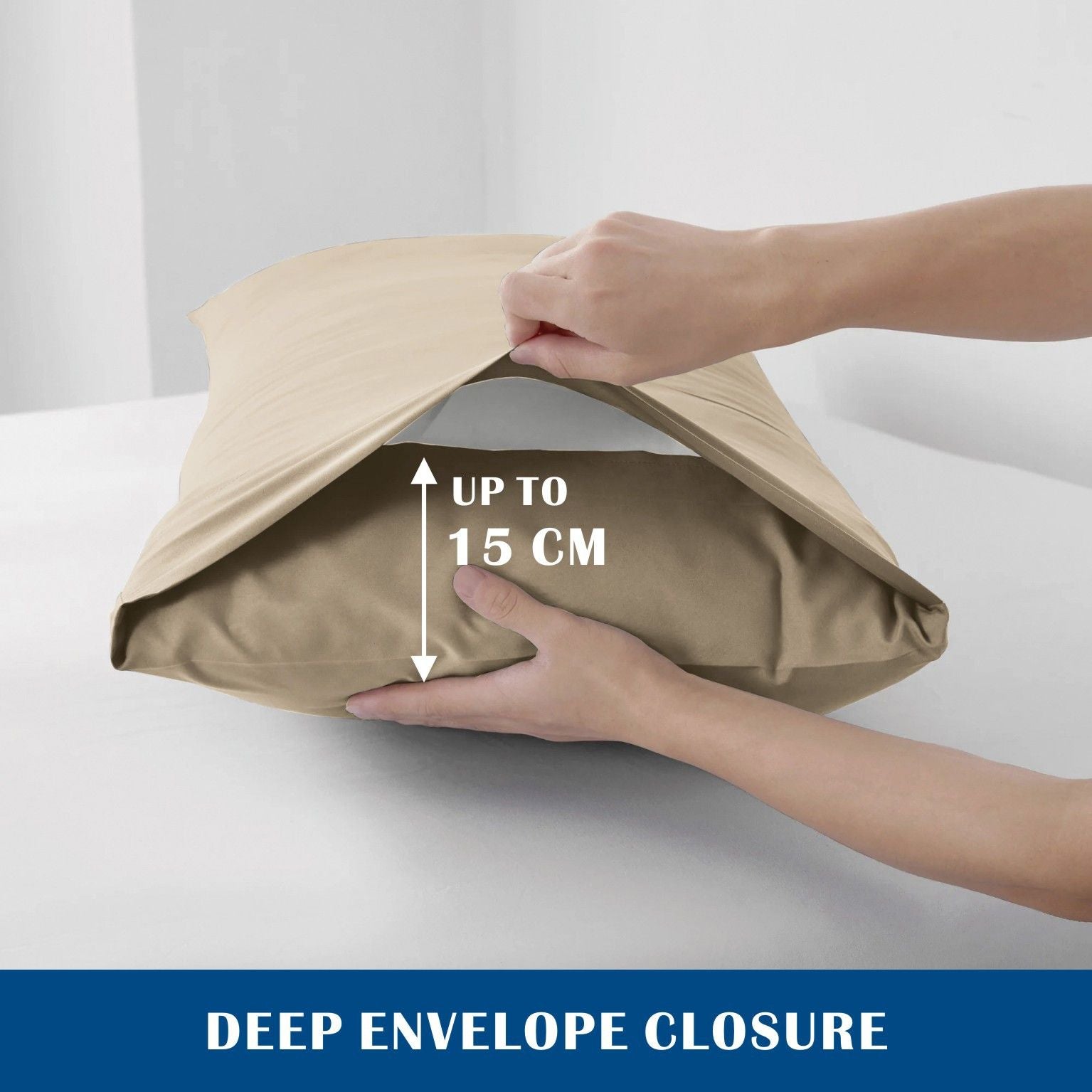 2 Piece Hotel Soft Microfiber Quilt Cover Set-2000TC Duvet/Donna Cover Set & Pillowcases -1 Quilt Cover Zipper Closure & 1 x Pillowcases-Breathable Bedding - Wrinkle, Fade, Stain Resistant(Camel Beige,King Single)