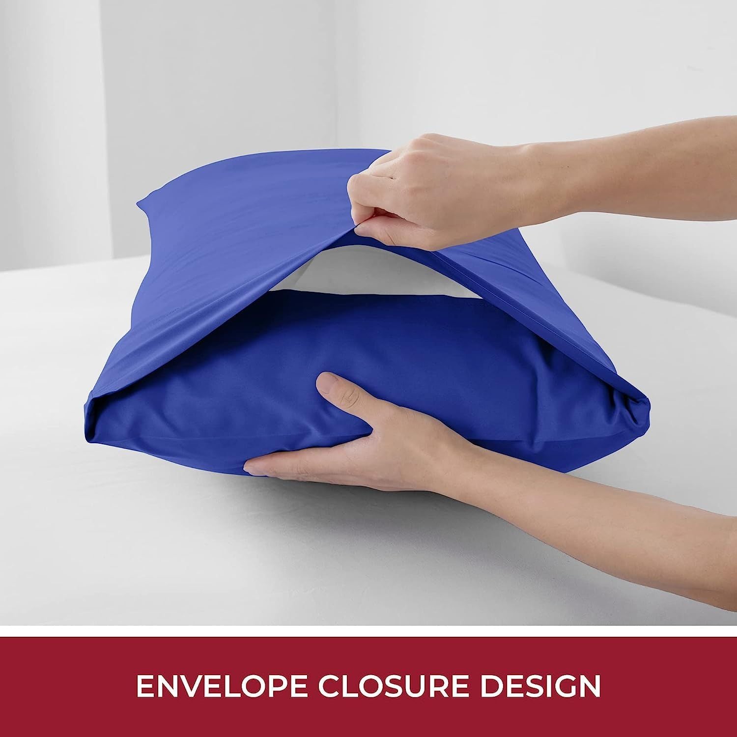3 Piece Fitted Sheet Set- Fitted Sheet & Pillowcases -Breathable Bedding - Wrinkle, Fade, Stain Resistant- 40cm Deep Pocket Fitted Bed Sheet Set(Royal blue,Queen)
