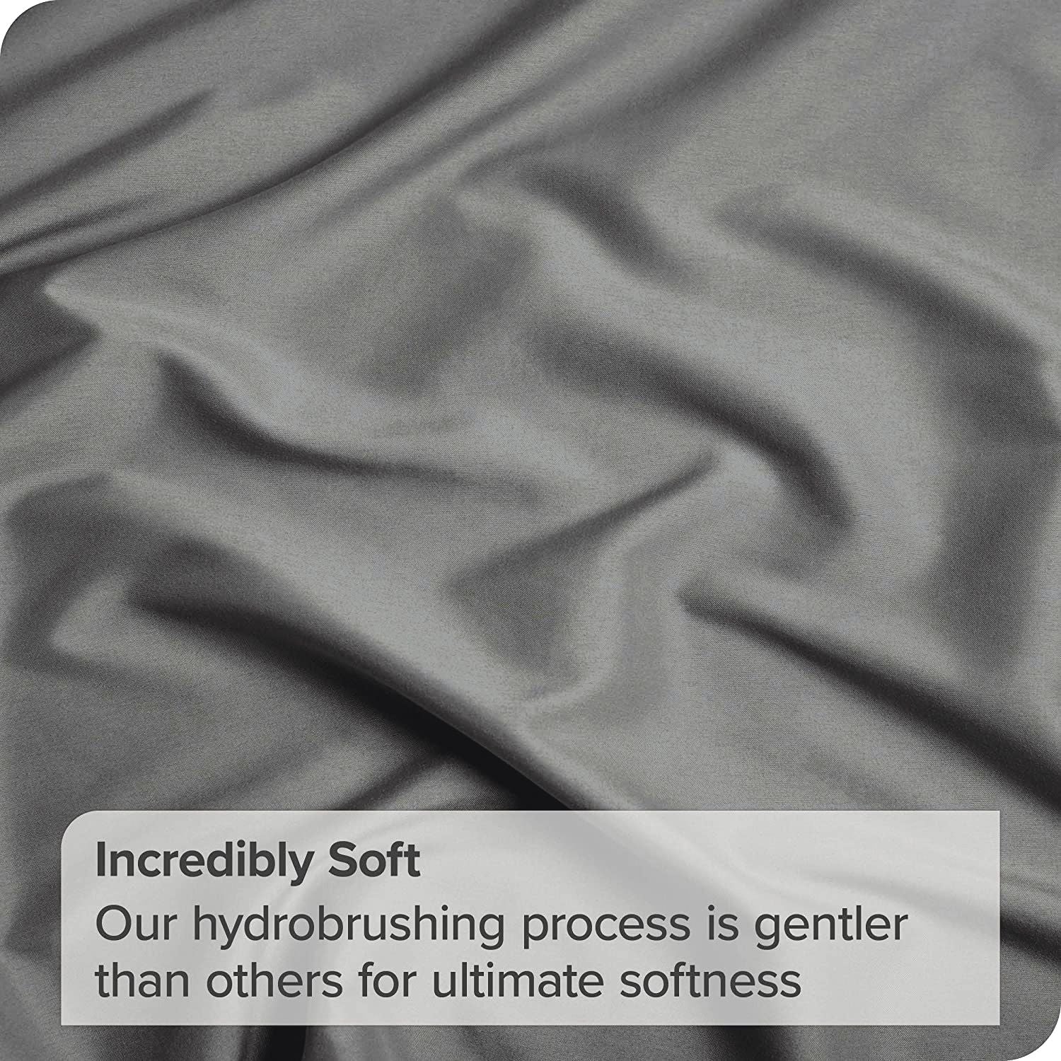 4 Piece Bed Sheet Set- Bedding Sheets & Pillowcases -Breathable Bedding - Wrinkle, Fade, Stain Resistant-Deep Pocket Flat Fitted Bed Sheet Set(Grey,Super King)