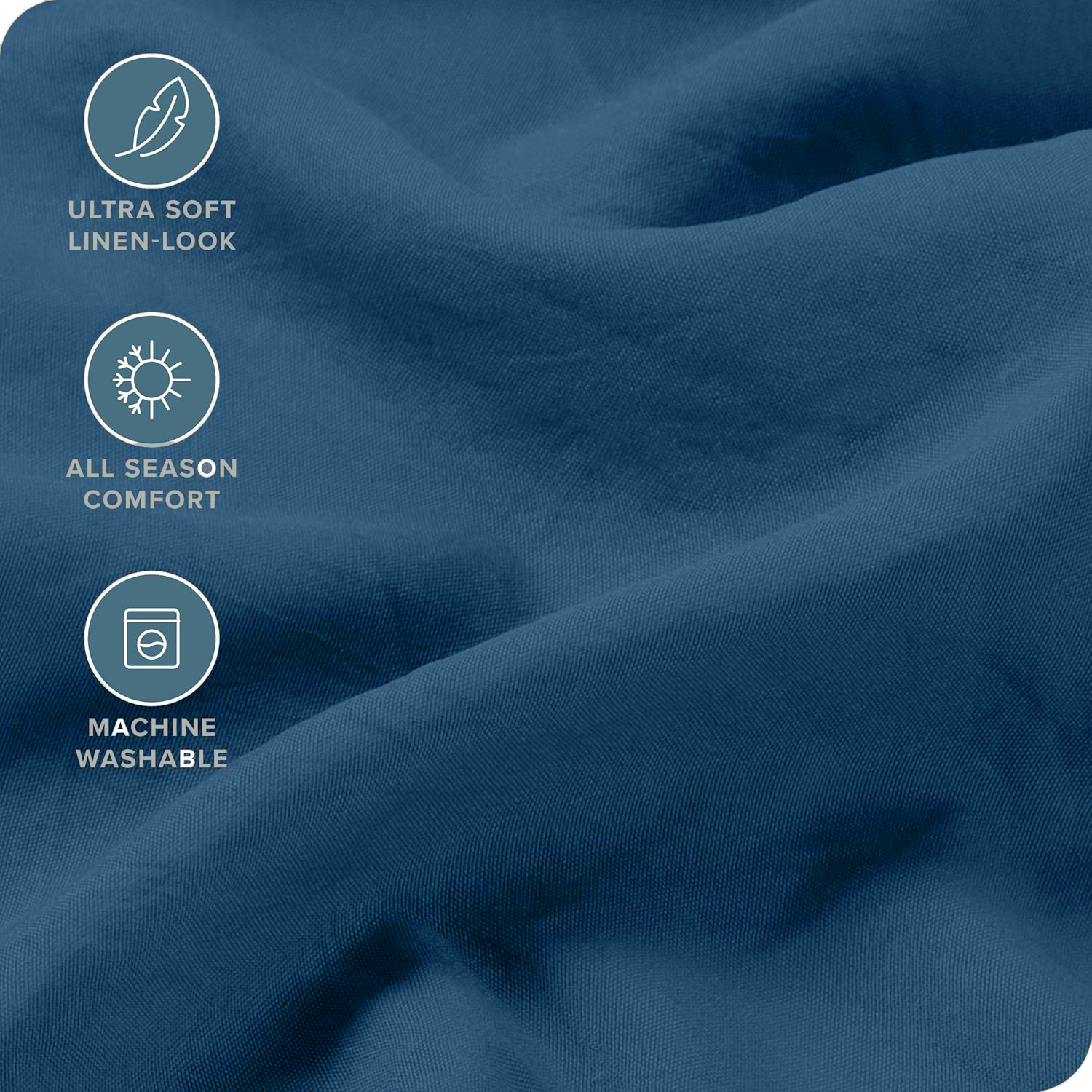 Hotel Quality Fitted Sheet - 1 Piece Fitted Sheet -Breathable Bedding - Wrinkle, Fade, Stain Resistant- 16inch/40cm Deep Pocket Fitted Bed Sheet-Wrinkle and Fade Resistant,(Navy,Super King)