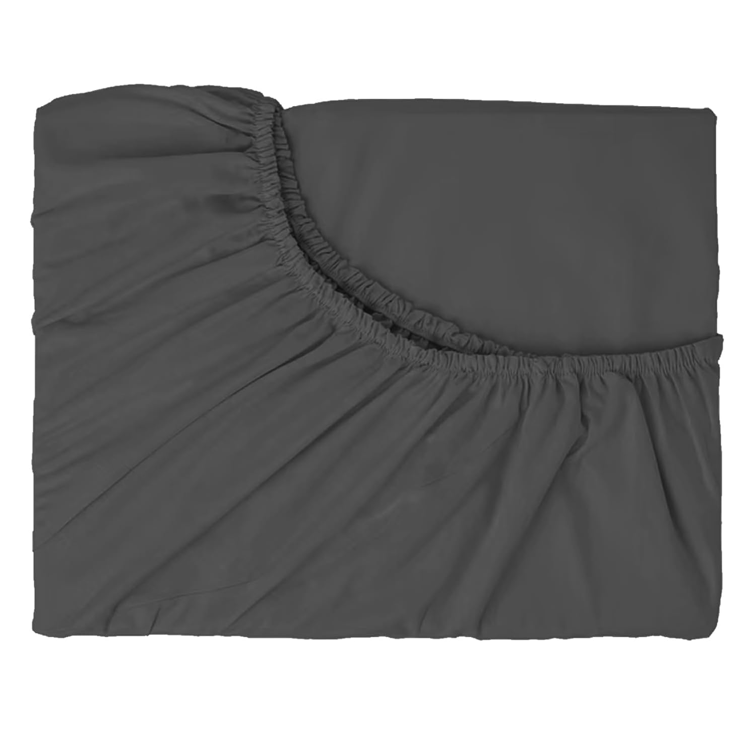 Hotel Quality Fitted Sheet - 1 Piece Fitted Sheet -Breathable Bedding - Wrinkle, Fade, Stain Resistant- 16inch/40cm Deep Pocket Fitted Bed Sheet-Wrinkle and Fade Resistant,(Dark gray,Super King)