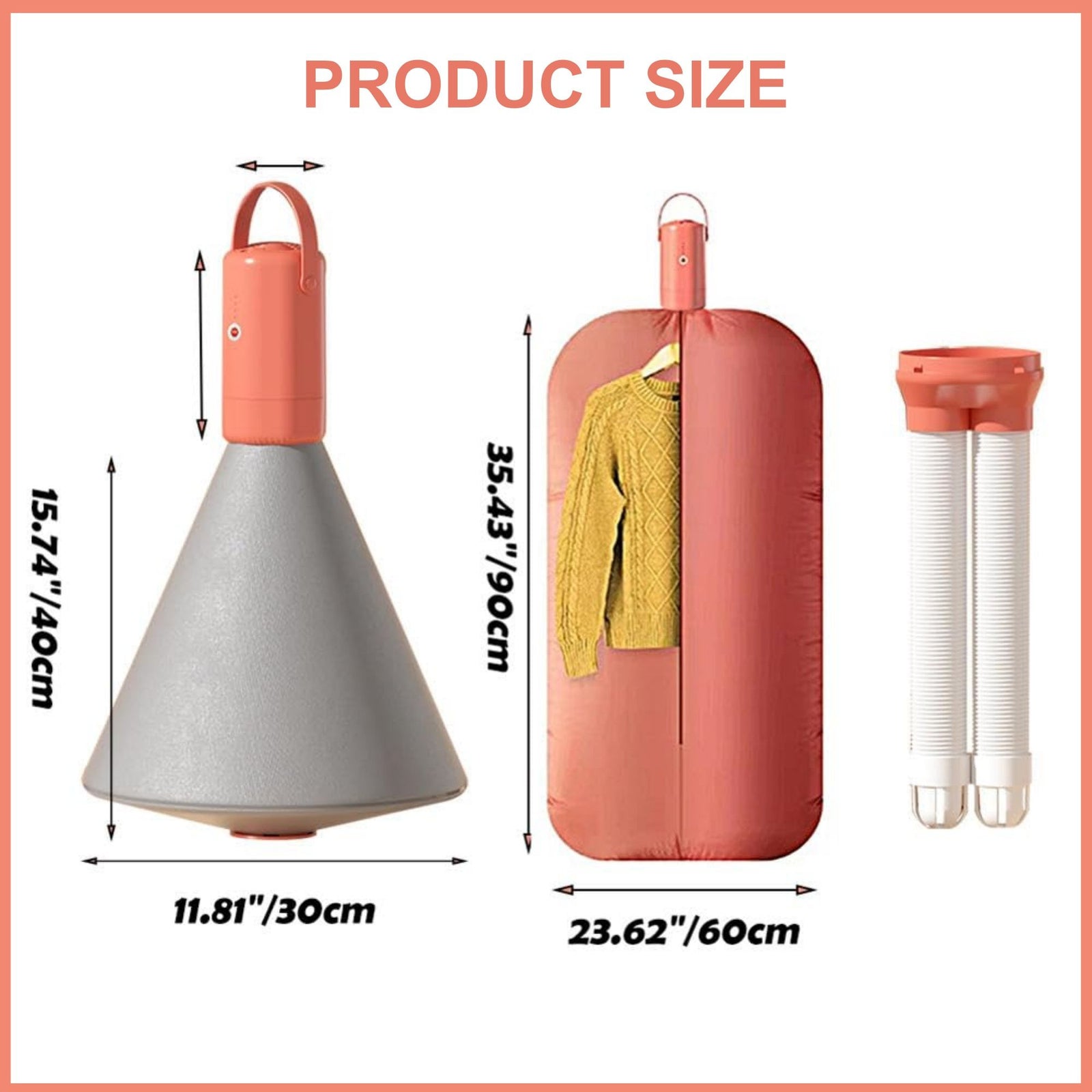 Portable Blanket Warmer,500W Mini Dryer Travel Clothes Dryer Machine,Comfortable Warm Air on The Bed,for Apartments, Suitable for Quilt, Underwear, Panties,Pet