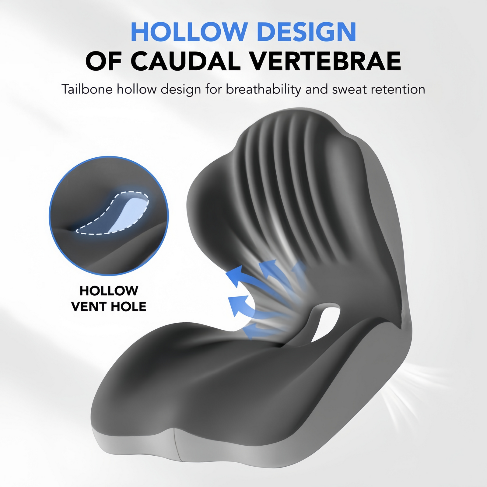 Office Chair Cushion with Lumbar Support Pillow Memory Foam Seat Cushions Ergonomic Back Pillow for Sciatica Pain Relief & Back Pain Relief, Car Seat Cushion & Back Support