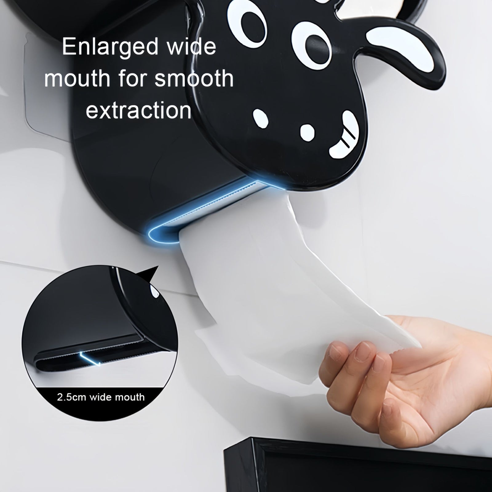 Creative Sheep Toilet Paper Holder, Wall-Mounted Metal Tissue Storage Rack, Punch-Free Easy Installation Paper Towel Holder, Funny Home Decor for Bathroom