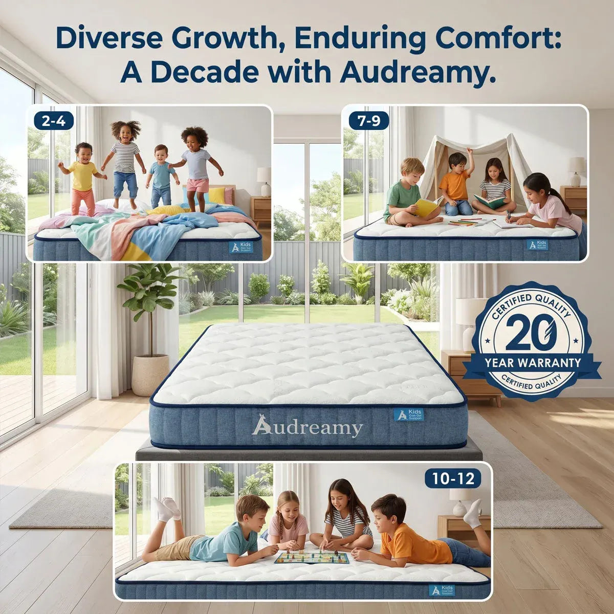 Audreamy Kaveno Kids Mattress Cool Gel King Single