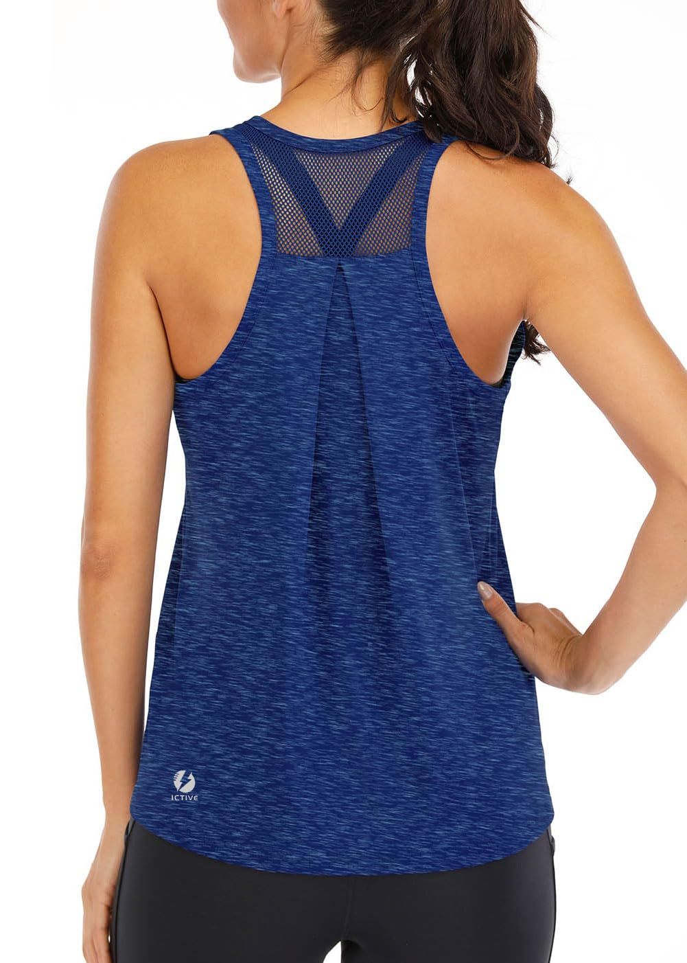 Loose Racerback Workout Tank for Gym, Running, Yoga, and All Active Lifestyles, S (Royal Blue)