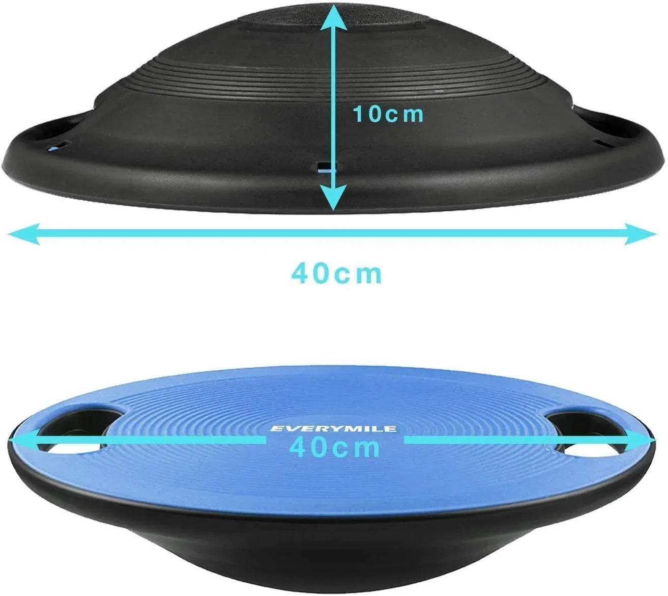 Plastic Portable Wobble Balance Board — Black