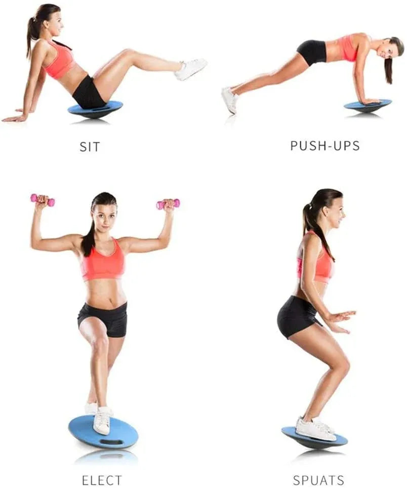 Plastic Portable Wobble Balance Board — Blue