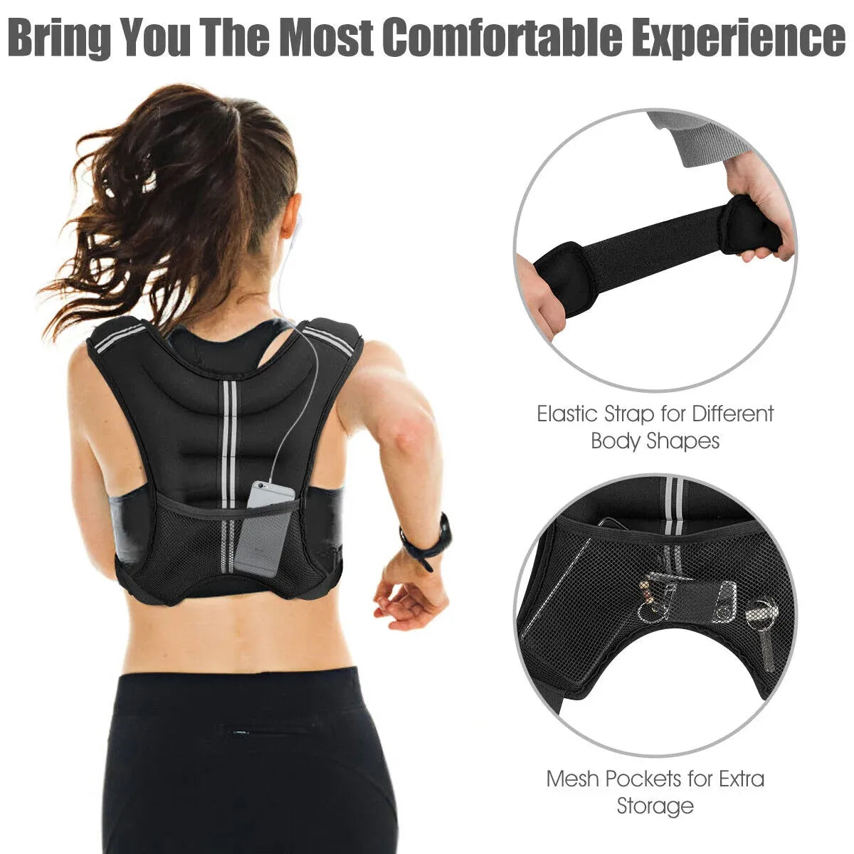 Weighted Vest With Mesh Pocket & Adjustable Buckle — 3kg / Purple