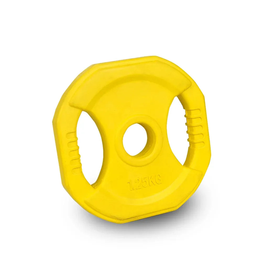 1.25kg Rubber Coated Weight Plate for Aerobic barbell set, Yellow color