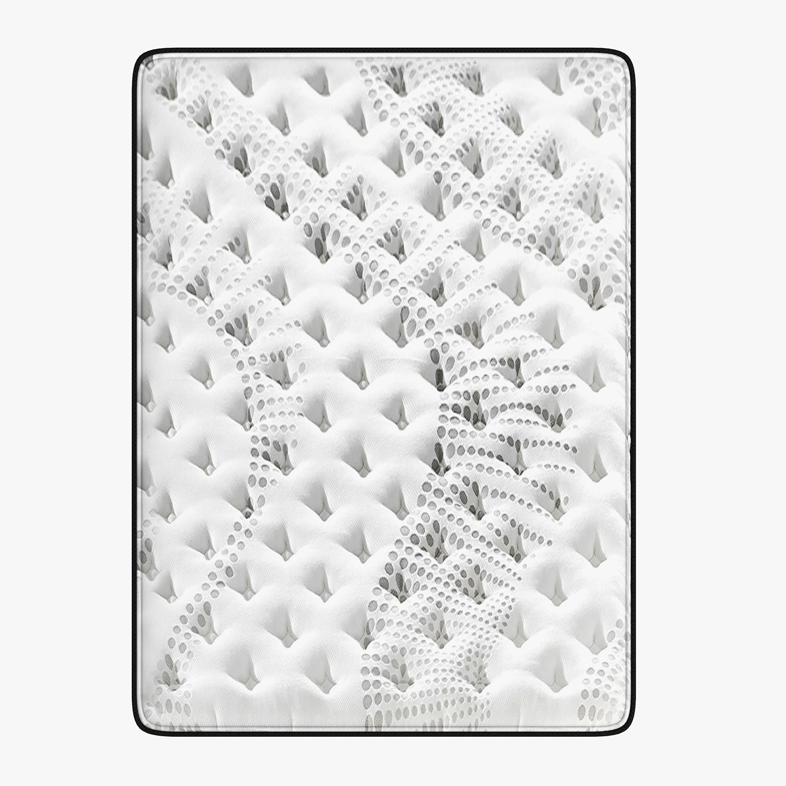 Luxopedic Pocket Spring Mattress 5 Zone 32CM Euro Top Memory Foam Medium Firm - King Single - White Grey