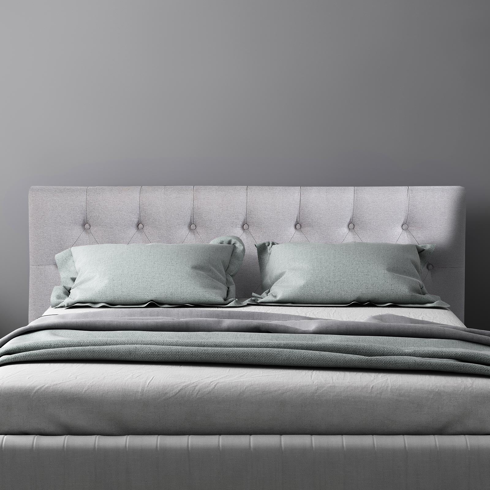 Milano Decor Yorkshire Tufted Bed Head Light Grey - King