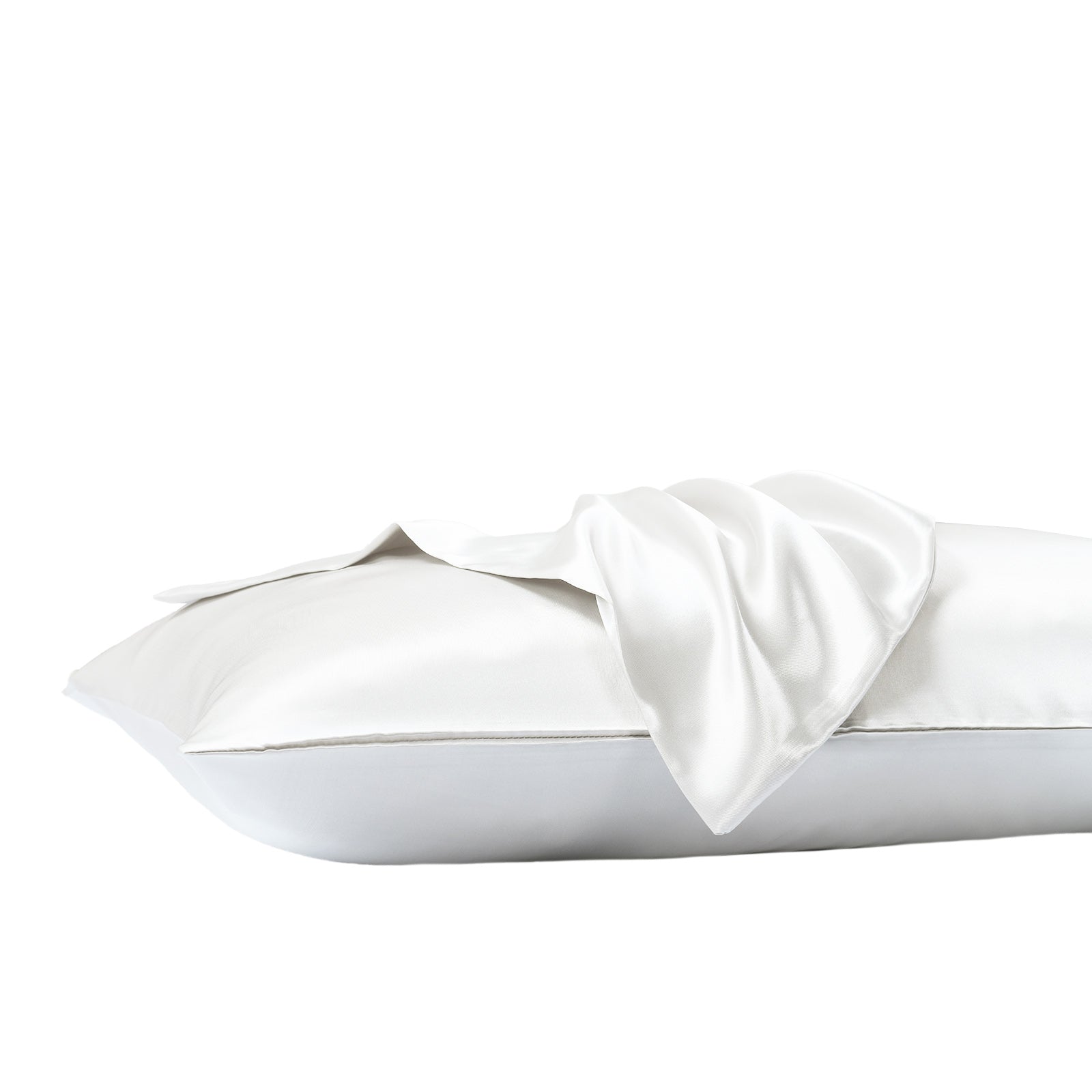 Royal Comfort Satin Sheet Set 3 Piece Fitted Sheet Pillowcase Soft - King - White
