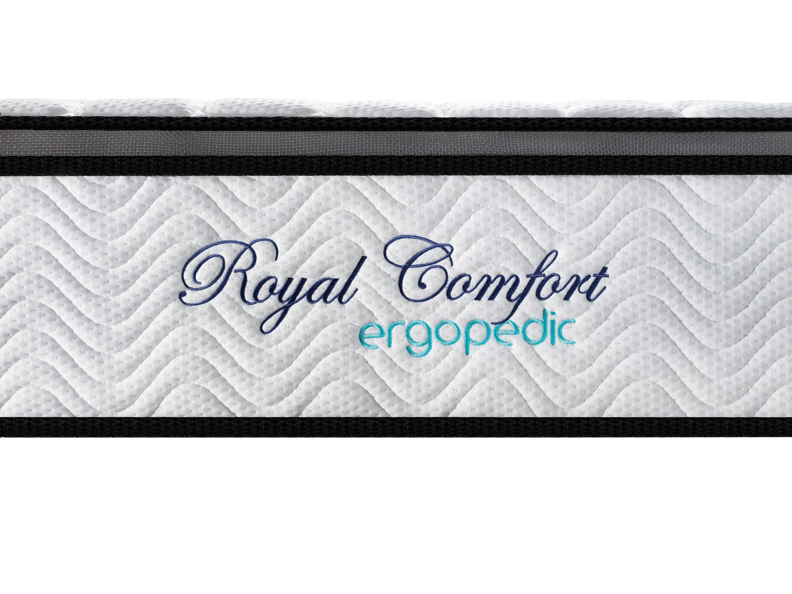 Ergopedic Mattress 5 Zone Latex Pocket Spring Mattress In A Box 30cm - Double - White Grey Black