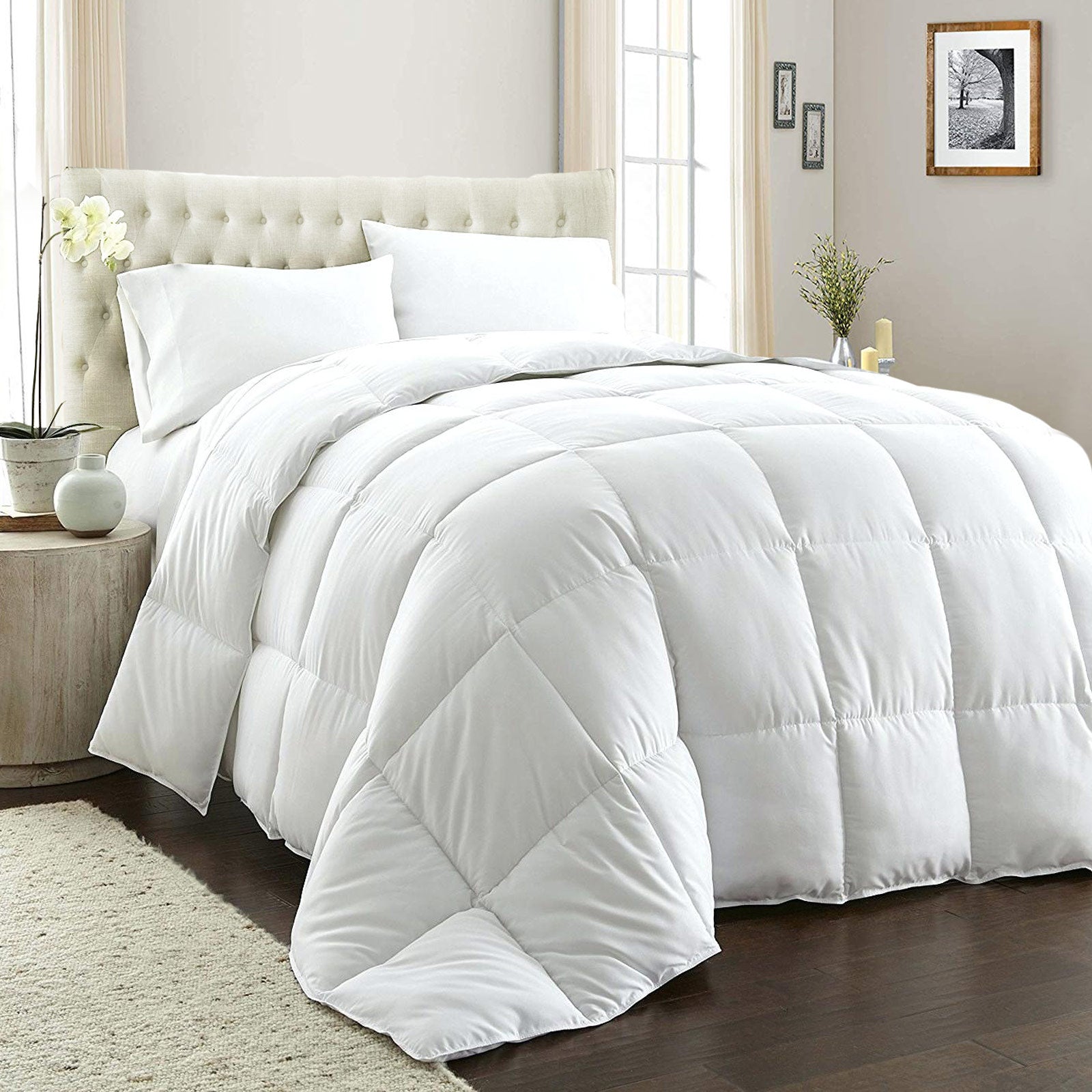 Royal Comfort 800GSM Quilt Down Alternative Duvet Cotton Cover Hotel Grade - Single - White