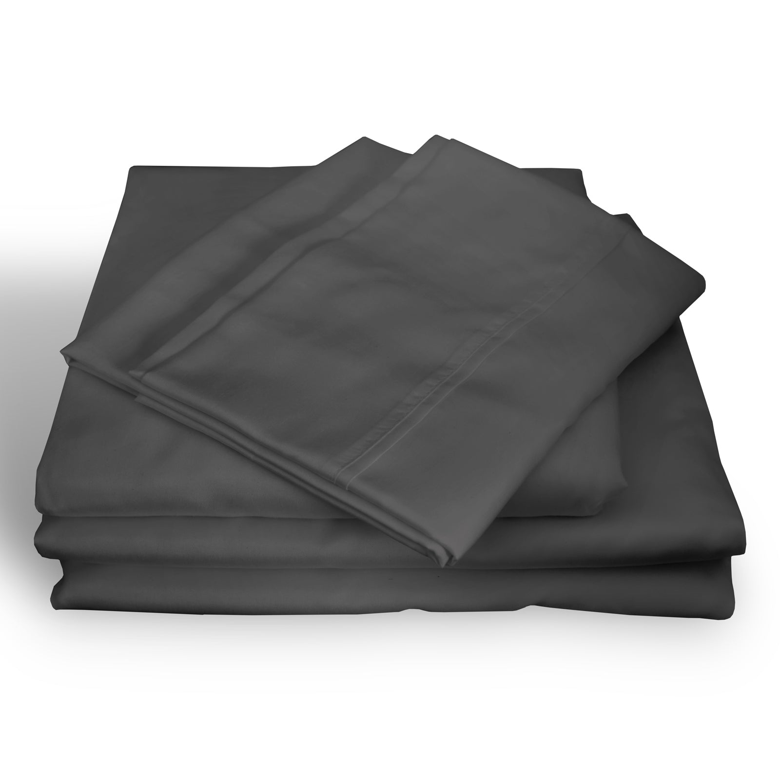 Royal Comfort 1000TC Hotel Grade Bamboo Cotton Sheets Pillowcases Set Ultrasoft - Double - Pewter