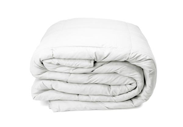 Royal Comfort 350GSM Bamboo Quilt 2000TC Sheet Set And 2 Pack Duck Pillows Set - Queen - White