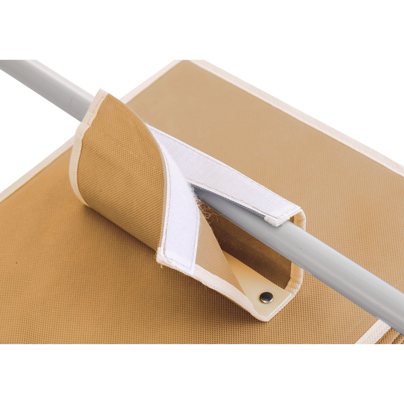 2 Pack 5-Tier Shelf Hanging Closet Organizer and Storage for Clothes (Beige)