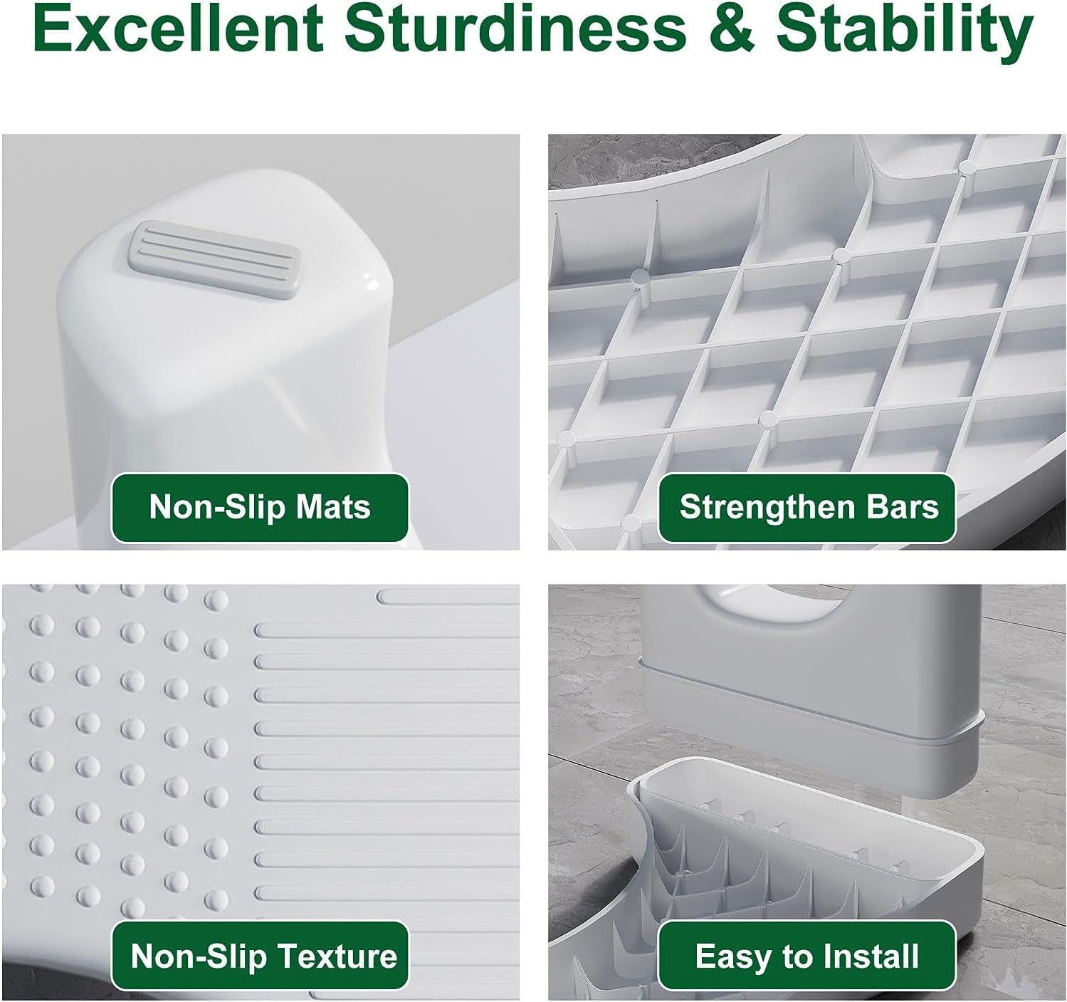 CARLA HOME Toilet Poop Stool Squat Adult for Easy Pooping for Bathroom Adults and Kids