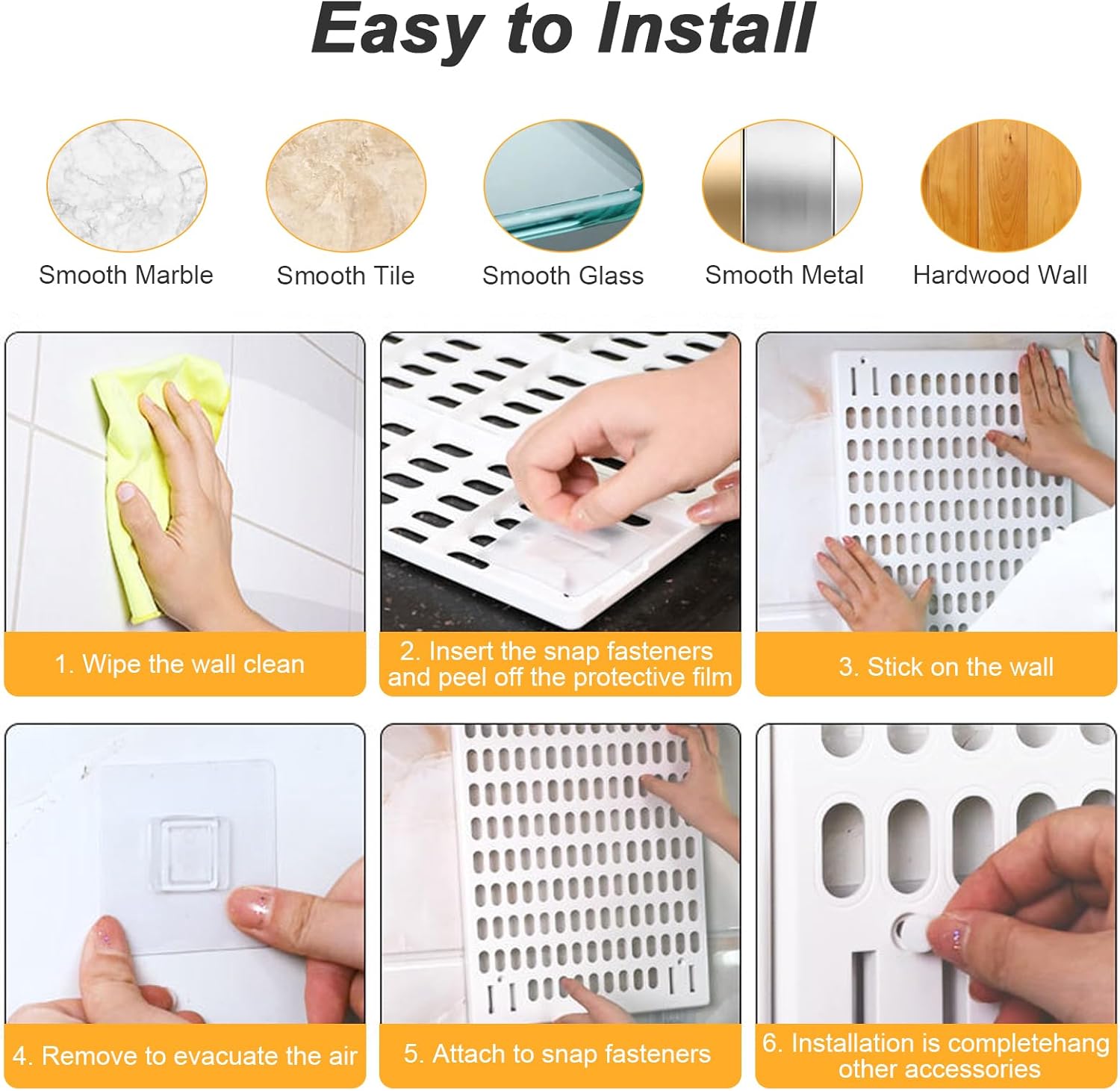 CARLA HOME Pegboard Wall Organizer Kit with 6 Modular Pegboards & 21 Accessories for Kitchen, Office, Gaming & Craft Storage