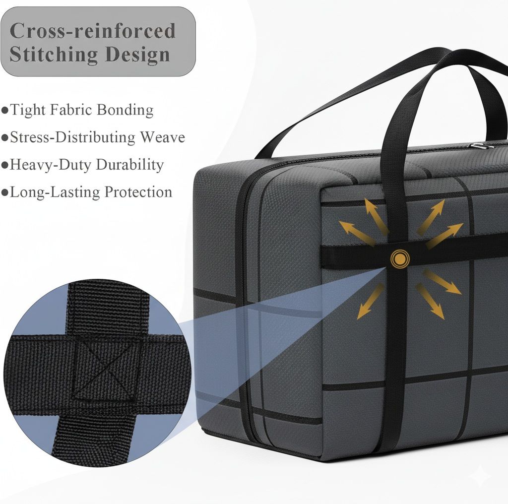 CARLA HOME 2-Pack 180L Extra Large Moving Storage Bags with Handles & Duty Zippered for Clothes, Travel, Space Saving & Camping