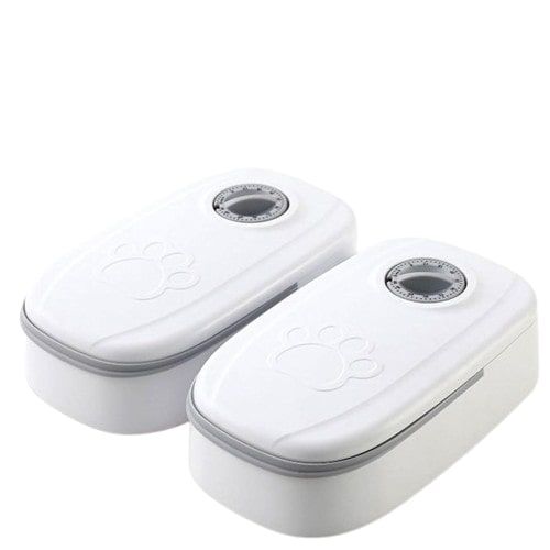 CARLA HOME 2 Meal Automatic Pet Feeder with Timer for Cat & Dog Wet & Dry Food (Dual Bowl 700ML)