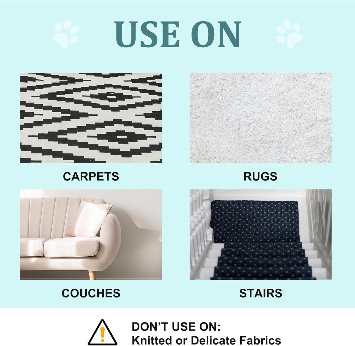 CARLA HOME Pet Hair Remover Broom with Long Handle, Reusable Fur & Lint Remover for Dog & Cat Hair