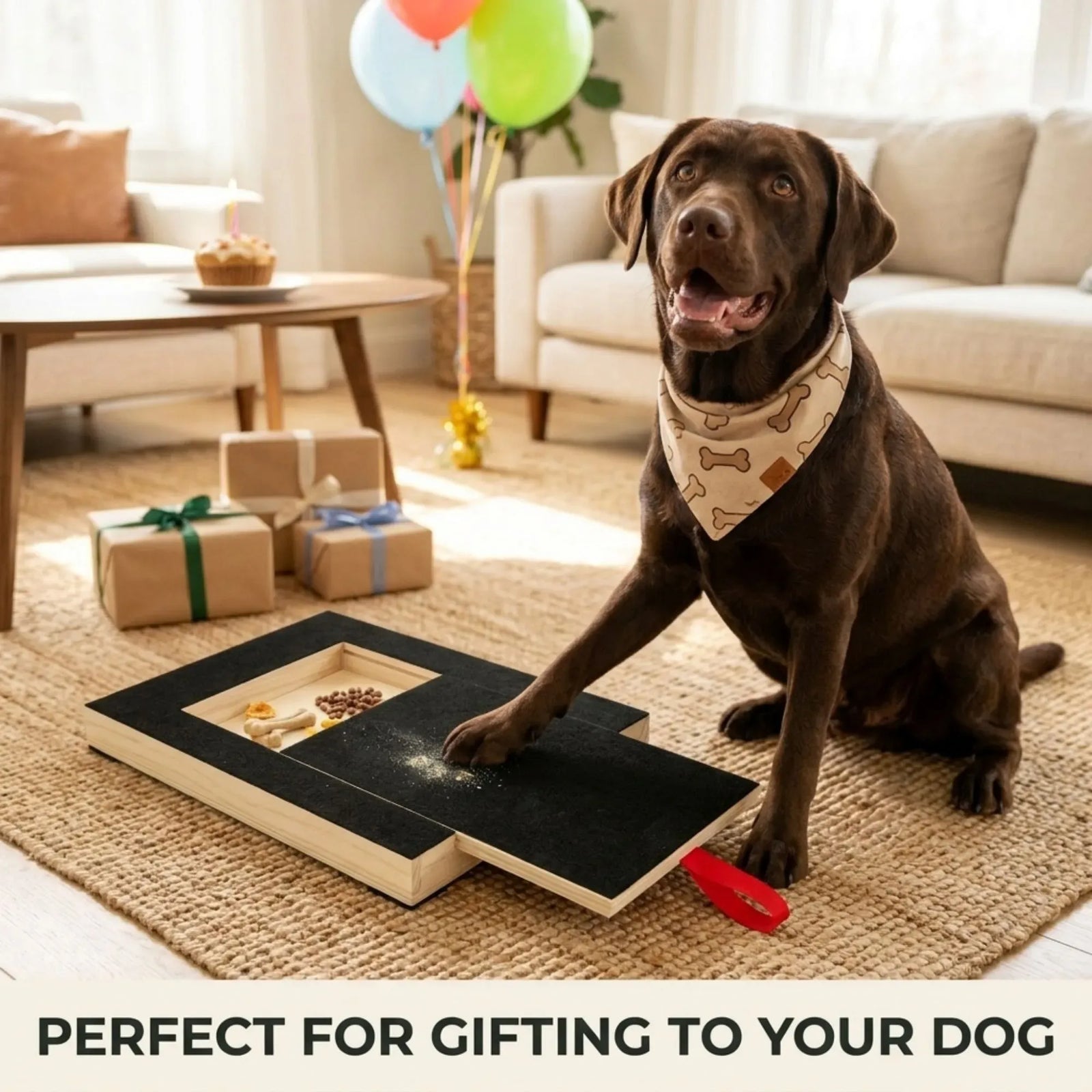 CARLA HOME Dog Nail Scratch Board with Snack Box Sandpaper Puppy Nail Pet