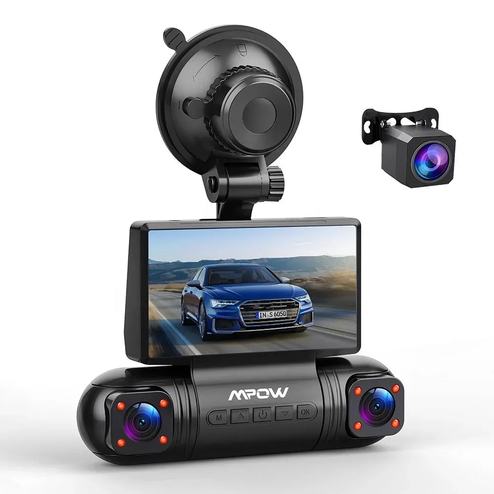 4K 360° Dual Dash Cam with 5G WiFi and GPS, Black, 2K Front and Rear Car Camera, Night Vision