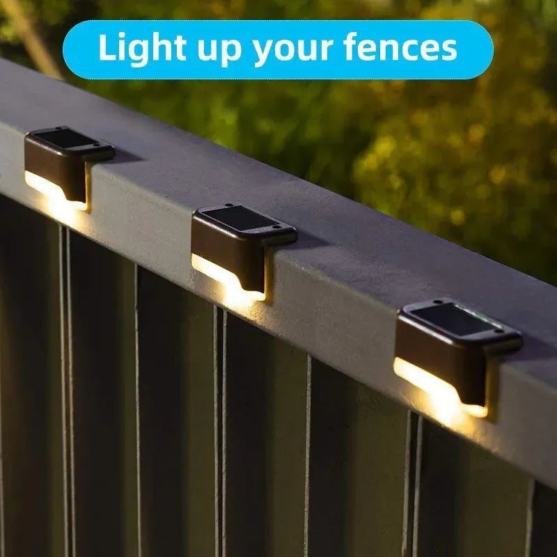 Outdoor Solar LED Deck Lights - 8-Pack Multicoloured Warm White Garden Pathway Lamps