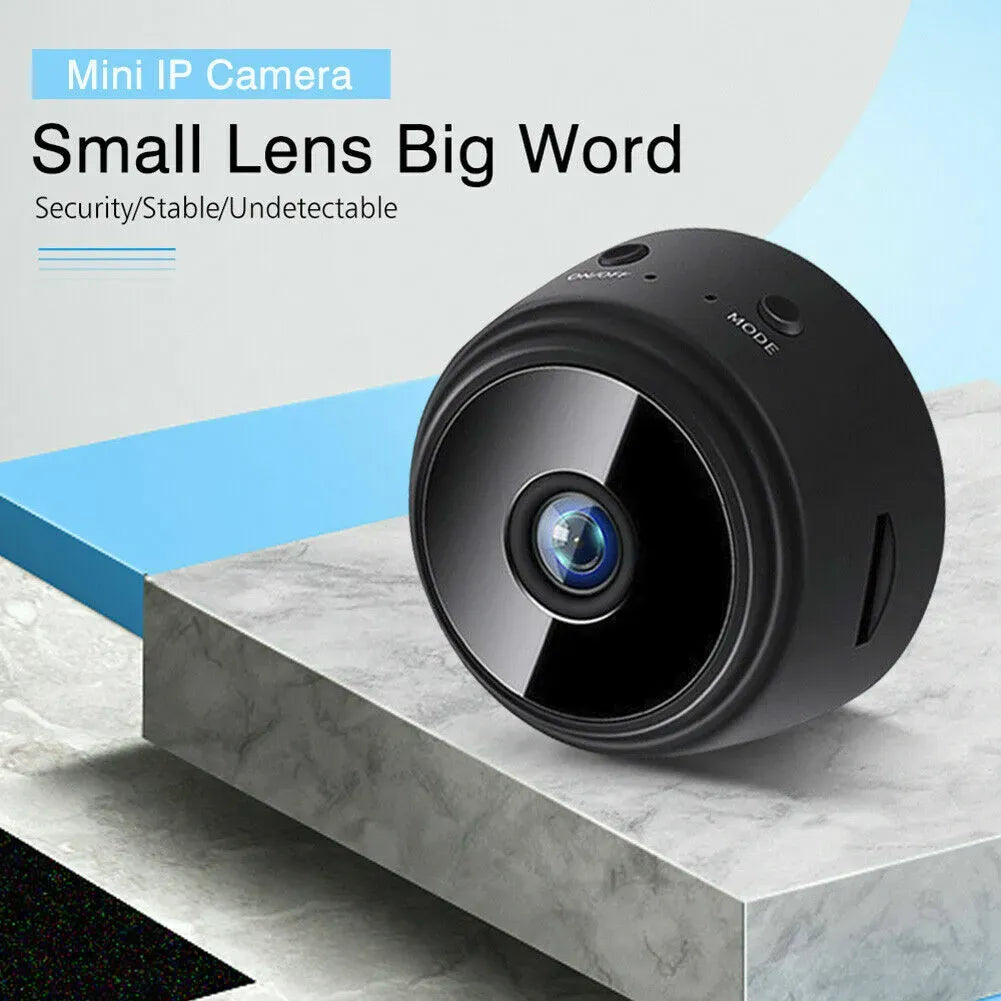 Mini WiFi Wireless IP Surveillance Camera 1080P HD Black
