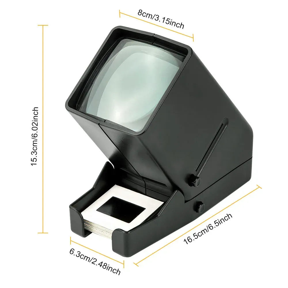 Photography Slide Viewer with 3X Magnification, Black, Desktop Design